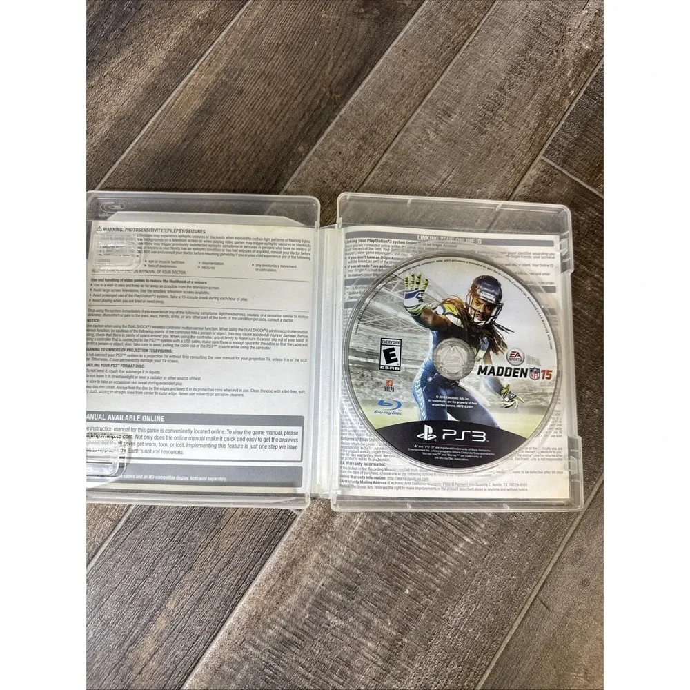 Madden NFL 15 (Sony PS3‎ PlayStation 3, 2014) No Manual
